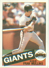 1985 Topps Baseball Cards      283     Fran Mullins